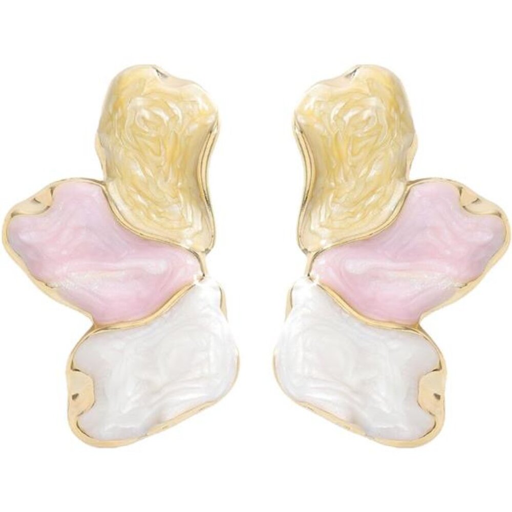 Colorful Flower Earrings – Large Floral Statement Design